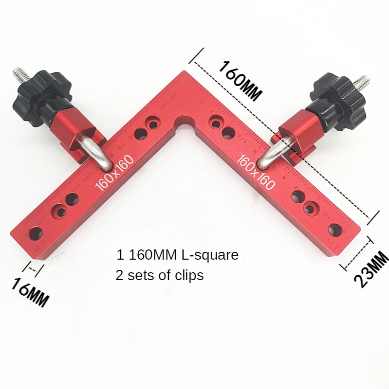 Positioning Panel Clip 90 Degree Positioning Squares Woodworking Adjustable Corner Clamping Ruler L-Shaped Auxiliary Fixture
