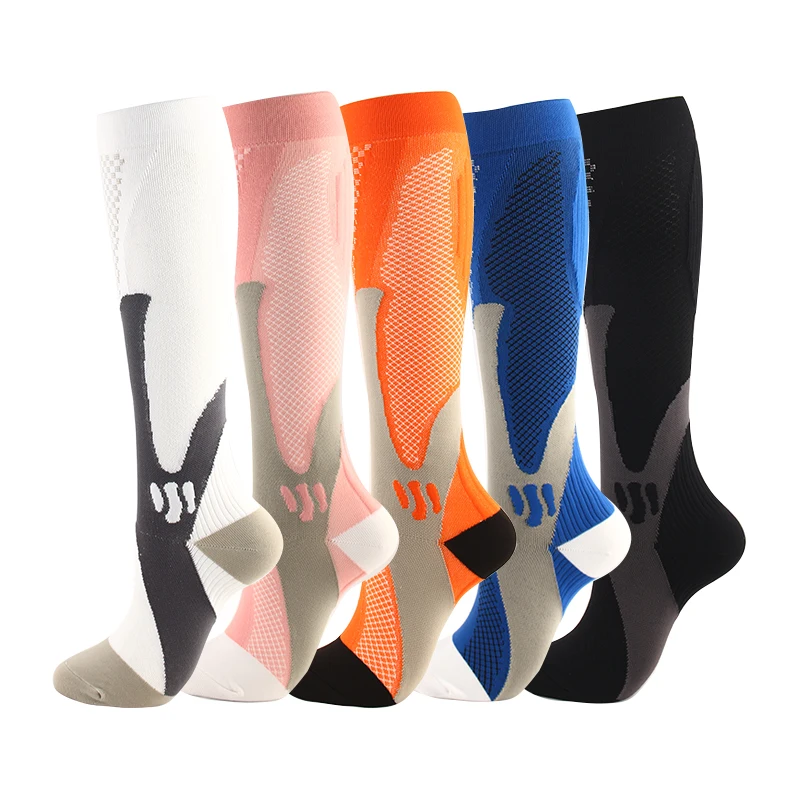 Nieuwe Mannen Vrouwen Compressie Kousen Nylon Sport Sokken Voetbal Kousen Te Voorkomen Spataderen Wearable In Alle Seizoenen Yoga