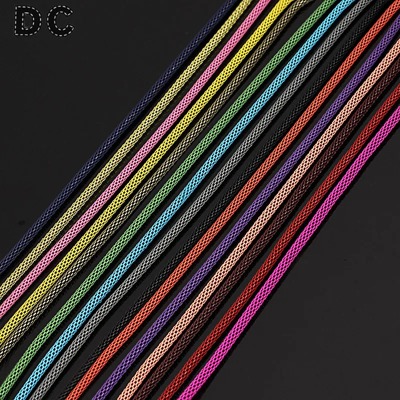 DC 5pcs/lot 19 Colors Corn Chains Metal Iron Necklace Chains Bulk Open Link Chain Dia 3mm Gold Black Bronze Diy Jewelry Findings