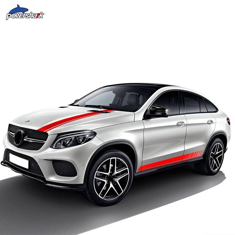 3 Pcs Door Side Stripe Skirt Sticker Edition 1 Car Hood Decal For Mercedes Benz GLE Class W166 W167 C292 Coupe C167 GLE53 63 AMG