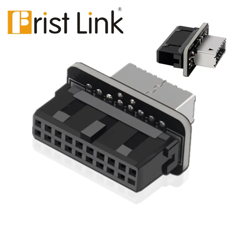 

Frist link Motherboard USB3.019P/20P to TYPE-E90 degree adapter chassis front TYPEC plug-in port