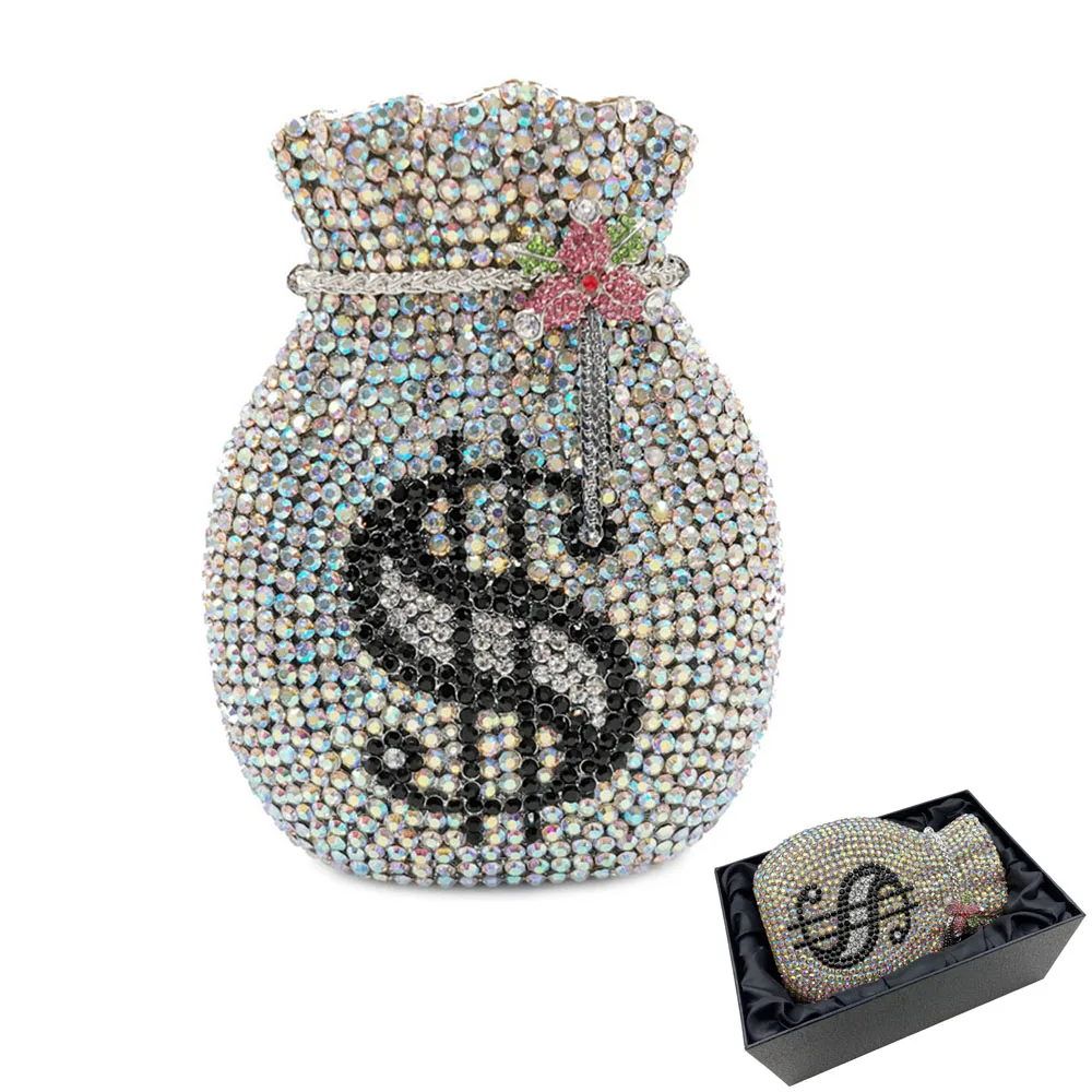 Luxury Designer US Dollar Crystal Handbags Women Party Purse Money Pouch Ladies Wedding Evening Bag For Diamond Clutches