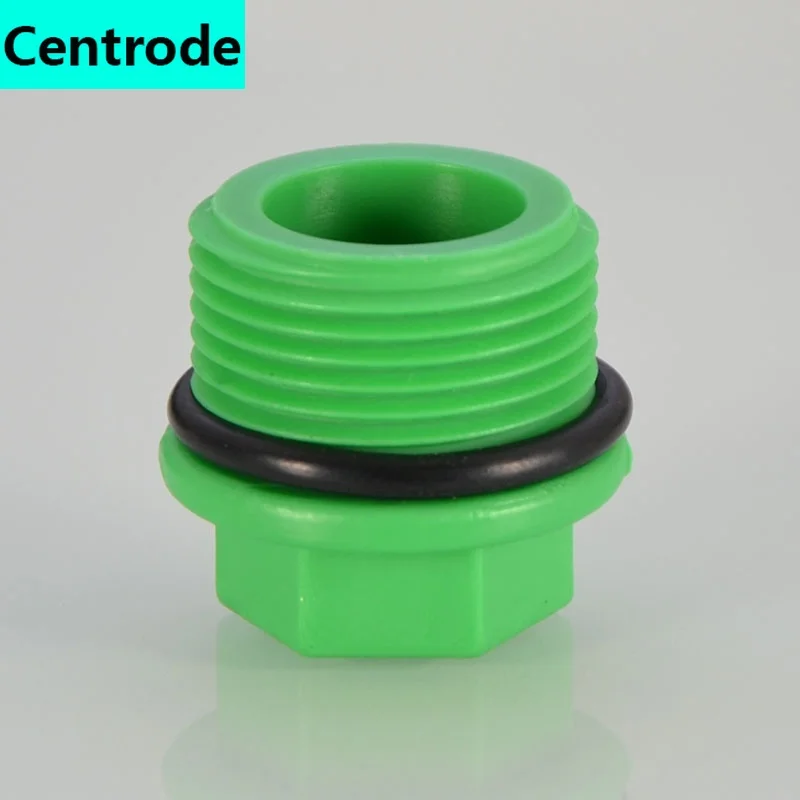 Pipe fittings1/2IN PPR wire plug with seal ring free of raw material with outer wire plug outer dental pipe plug ppr water 5Pcs
