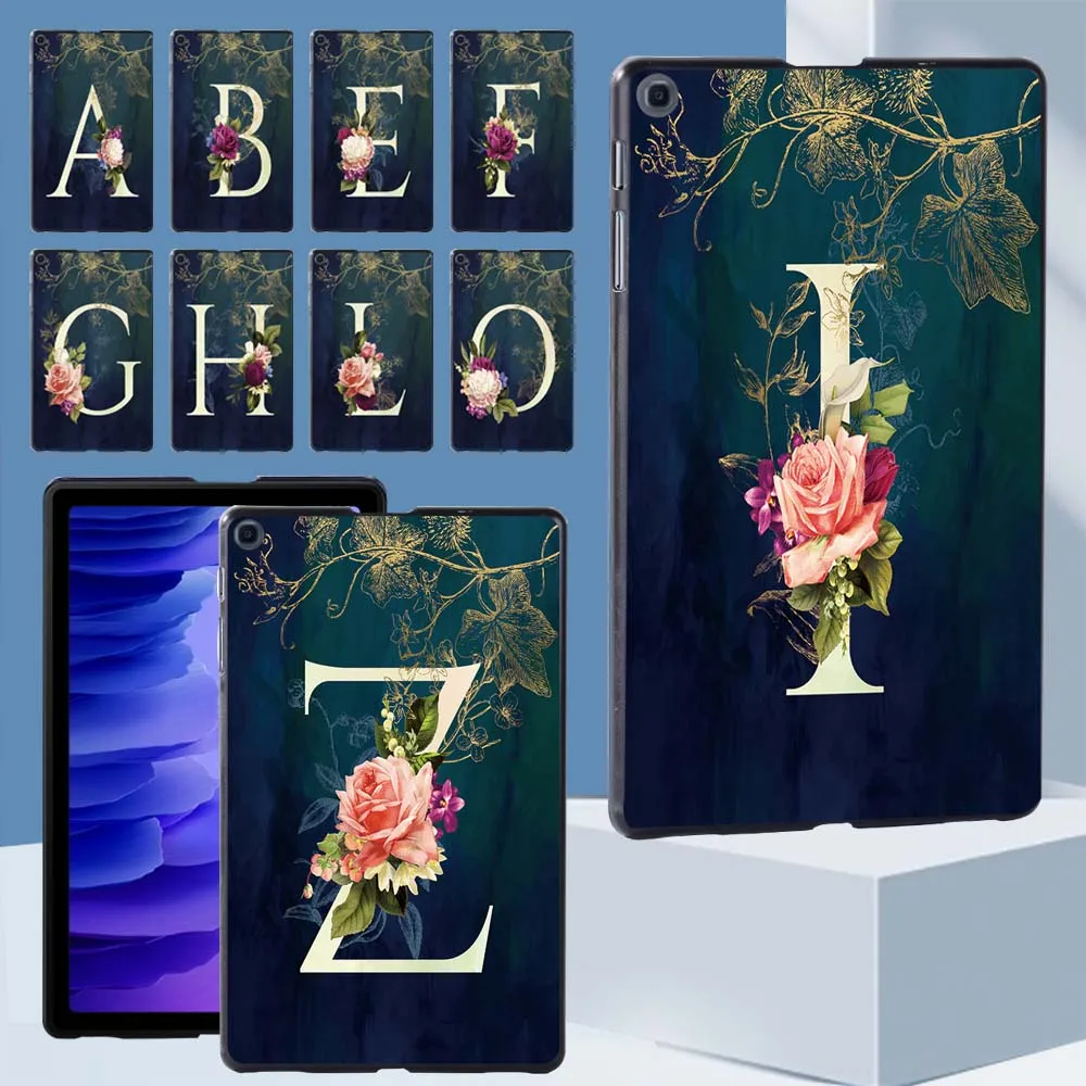 

Initial Name Series New Tablet Case for Samsung Galaxy Tab A7 10.4 Inch T500/T505 Slim Protective Shell + Free Stylus