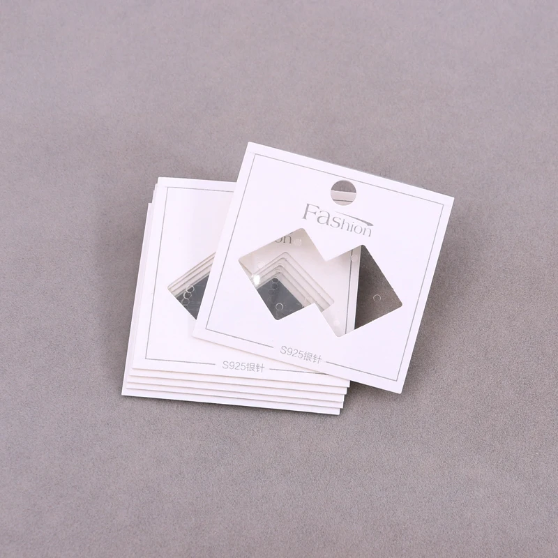 

New Fashion Carved Earings Display Jewelry Card 4.7x5cm PVC Stickers Ear Studs/Drop Card Hanger Tag Jewelry Card