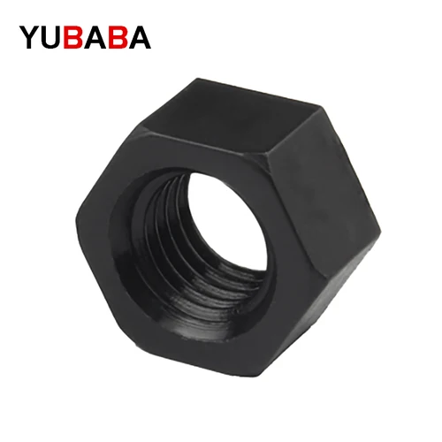 DIN934-tuerca hexagonal de nailon, tuercas hexagonales de plástico, M2, M2.5, M3, M4, M5, M6, M8, M10, M12, color negro/blanco