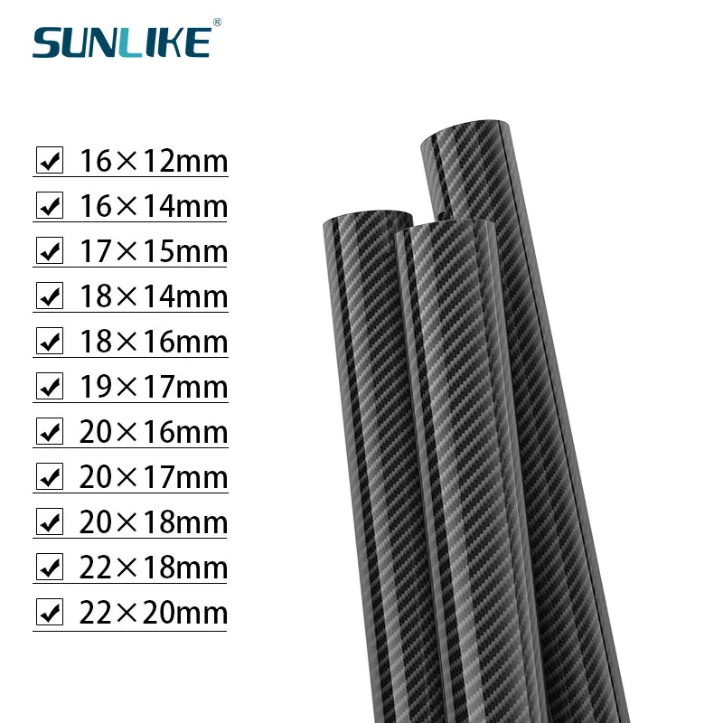 3 PCS   Length 330MM Carbon Fiber Tube Pipe 33CM Diameter 4mm 5mm 6mm 7mm 8mm 9mm For RC Model Airplane Drone Accessories