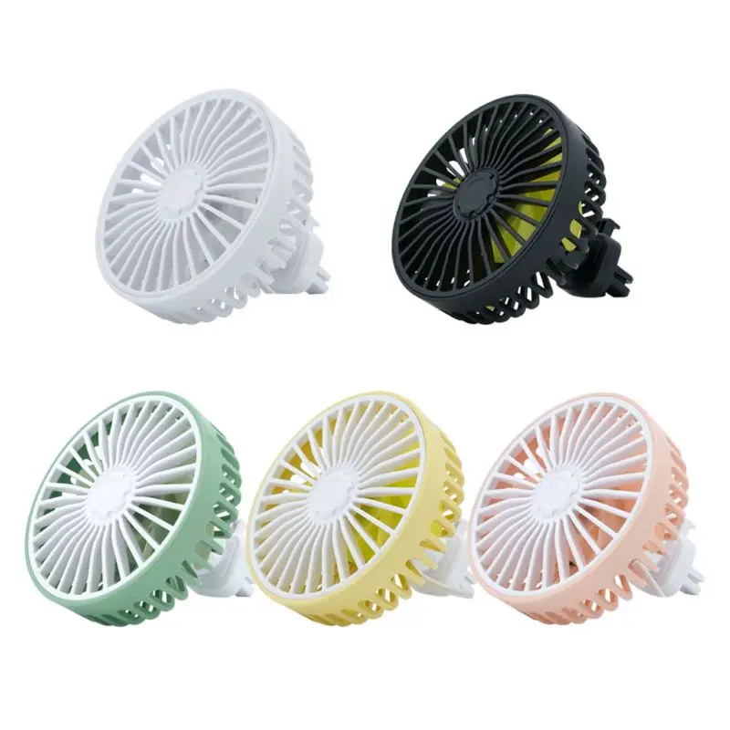 Universal Car USB Fan 360 Degree Rotatable Cool Colorful LED Lights USB Power Car SUV Truck Auto Powerful Cooling Air 3 Speed Fa