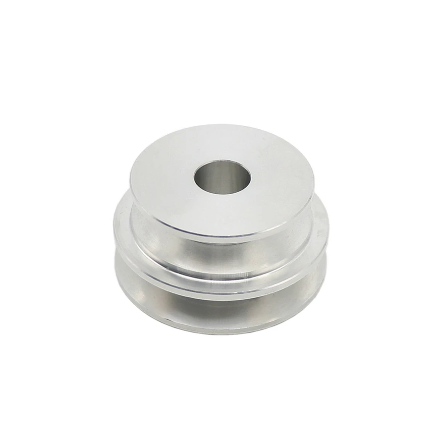 

Aluminum Alloy Double Groove 50/60MM Pulley Wheel 8-20MM Fixed Bore Pulley For Motor Shaft