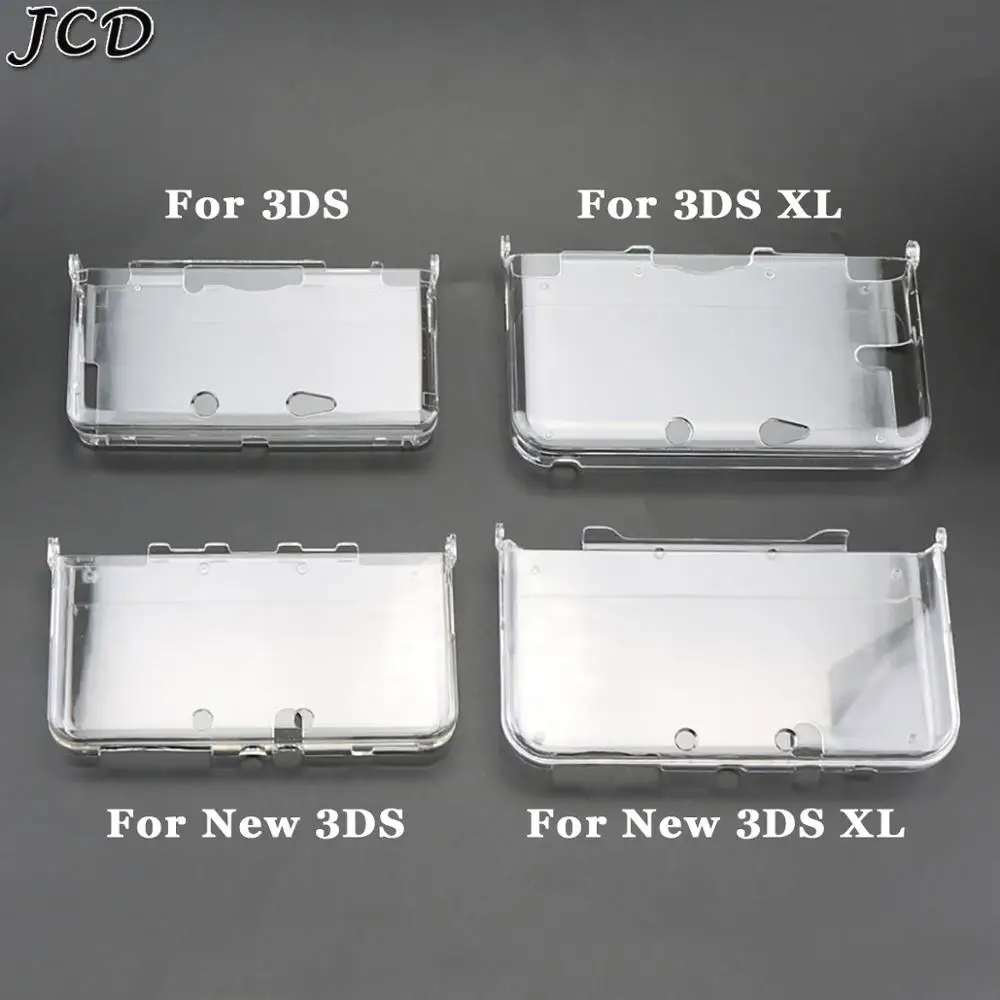 JCD In Bulk Plastic Clear Crystal Protective Hard Shell Skin Case Cover For 3DS/New 3DS/3DS XL/New 3DS XL Console  Games