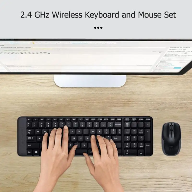 Logitech MK220  Wireless Keyboard Mice Combo 1000dpi Mouse USB Receiver Set For Computer Office