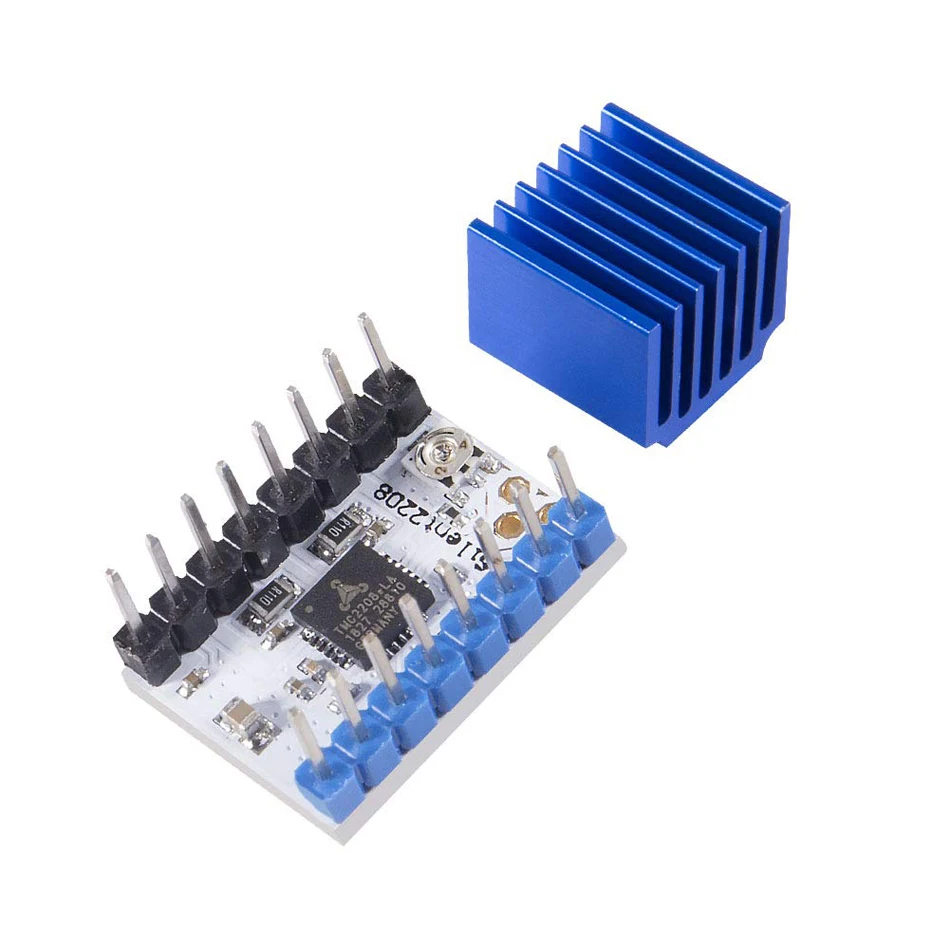 5Pcs Stappenmotor Driver V1.2 TMC2208 Stepstick Motor Driver Module Carrier Met Heatsink Voor 3D Printer Onderdelen Bescherming