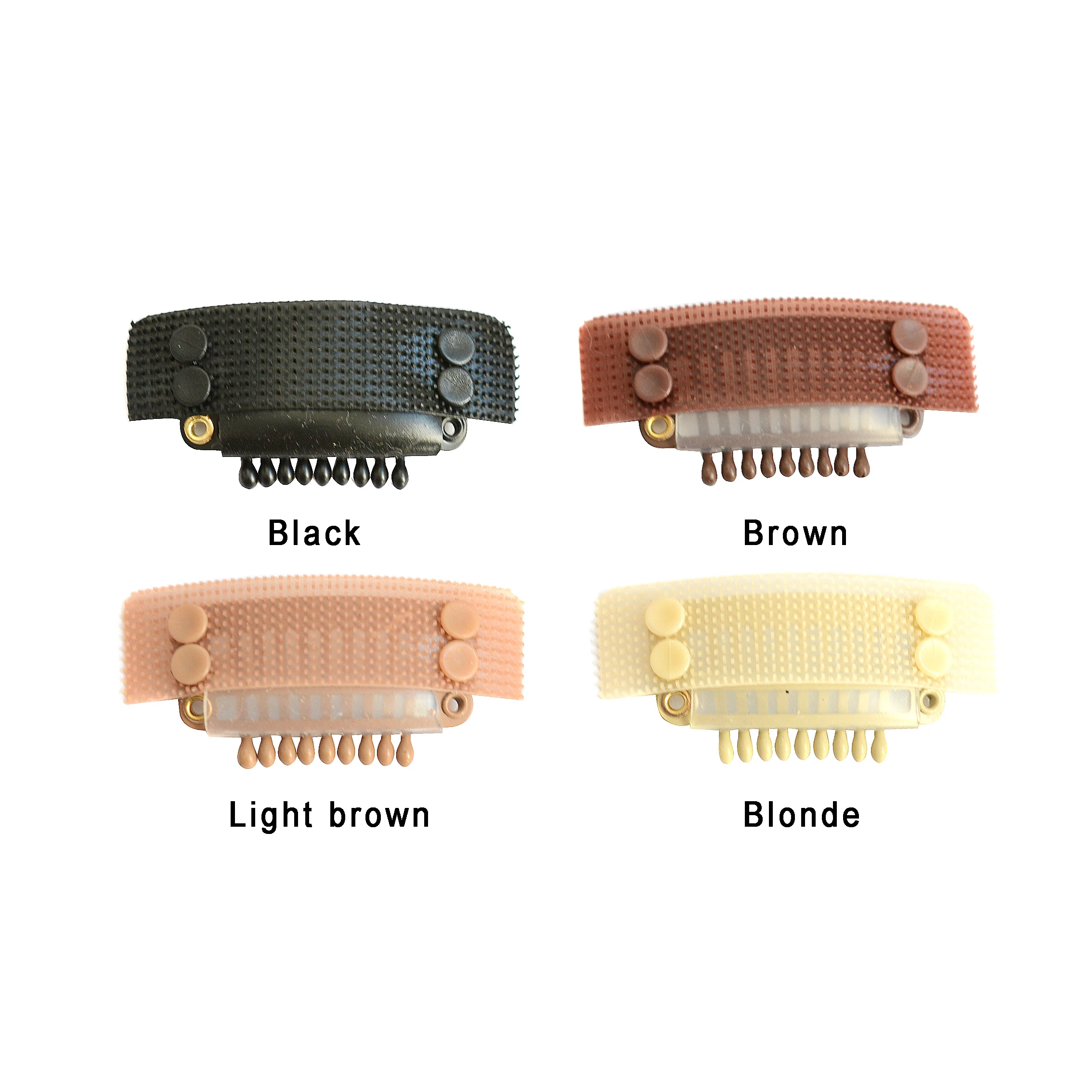 

6 Pcs Magic Tape Clips for Toupee 9- Teeth Clips for Hair Connection Hair Extension Wig Clips