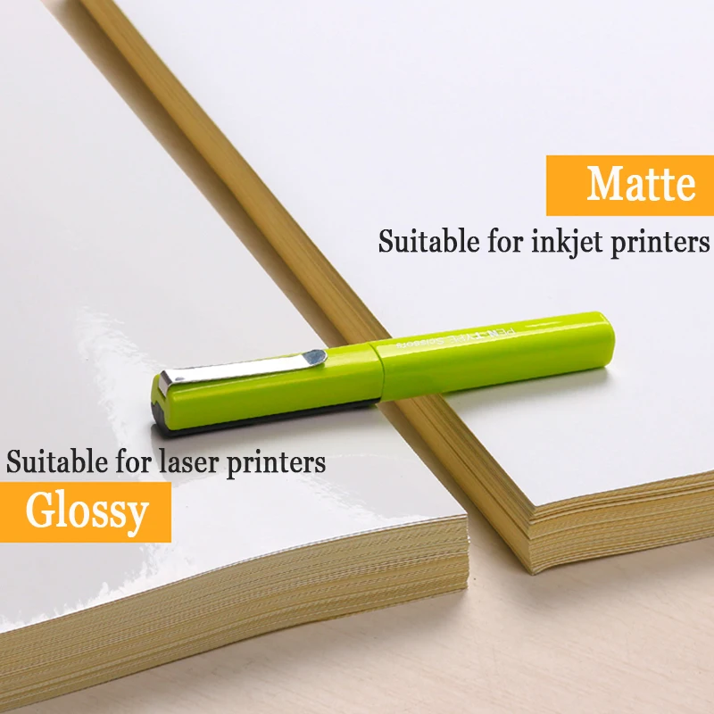 A4 15 Sheets White Self Adhesive Sticker Paper Matte Glossy For Inkjet Or Laser Printers Economic Save Cost