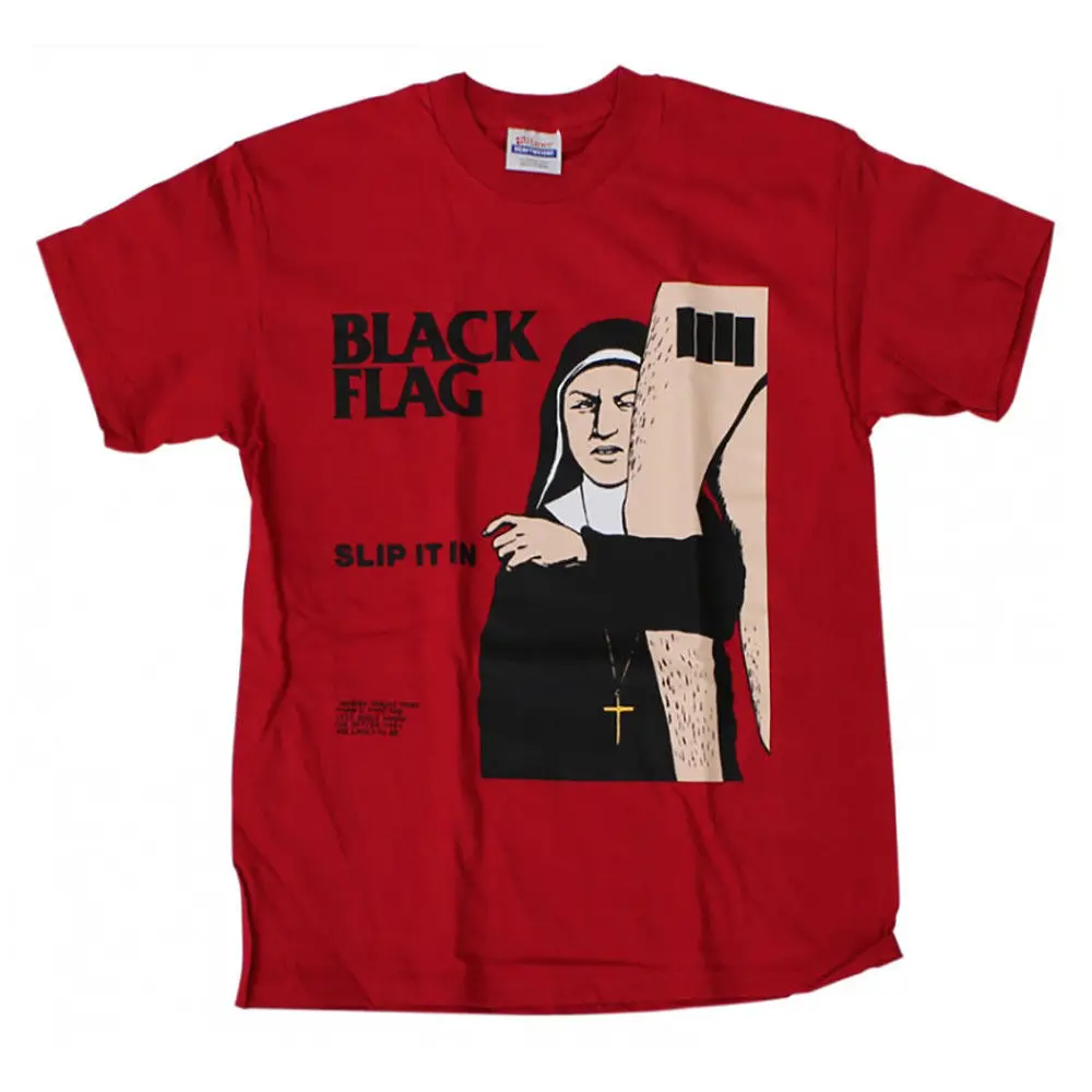 BLACK FLAG T-Shirt Slip It In Red Punk Band New Authentic S-2XL