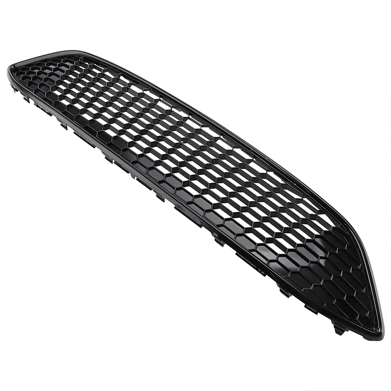 Car Front Bumper Centre Grill Panel Front Upper Mesh Grille For Ford Focus Mk3 St Line 2015 - 2017 Glossy Black