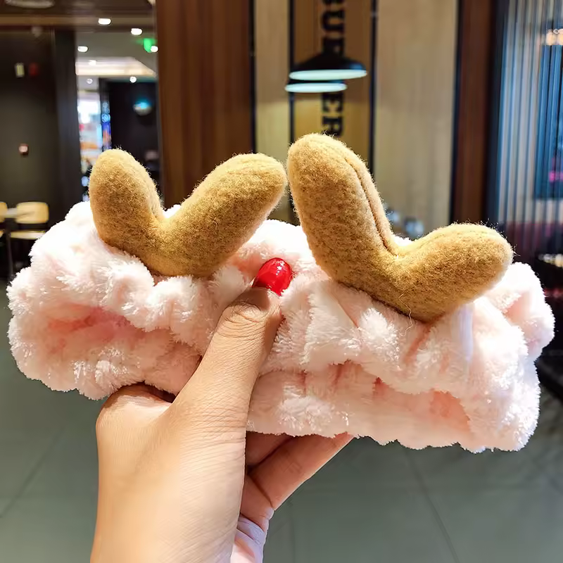 Wash Face Hair Holder Hairbands Soft Warm Coral Fleece Bow Animal Ears Headband For Women Girls Turban Fashion Hair Accessories - Image 18
