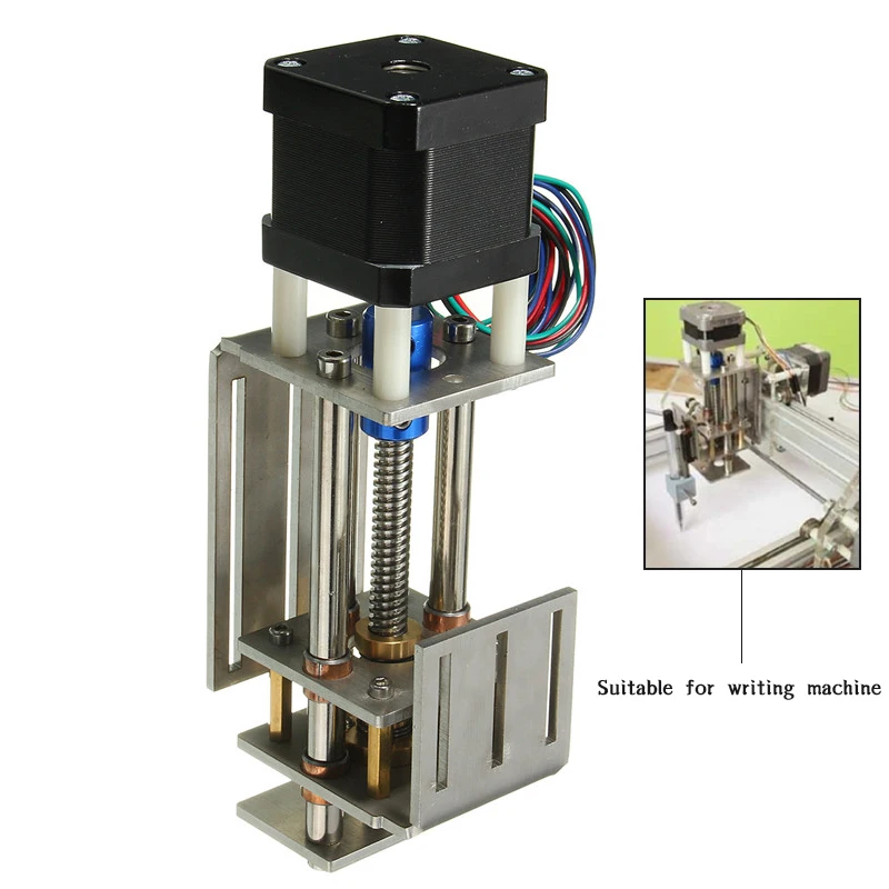 Imagem -02 - Cnc Z-axis Sliding Table Faça Você Mesmo Milling Pequeno Módulo de Transmissão 100 mm Distância Formage Madeira Miller Motor Cnc Router Kit