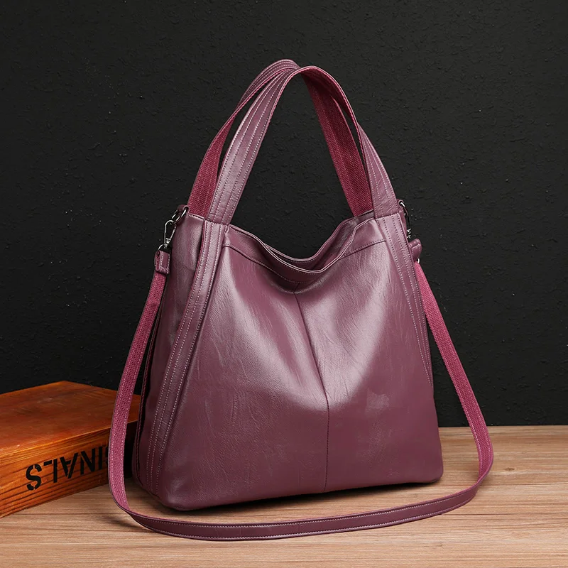 Vintage Shoulder Bag Female PU Leather Womens Bag Designers High capacity Totes Fashion Top-handle Bags Travel Bag for Ladies