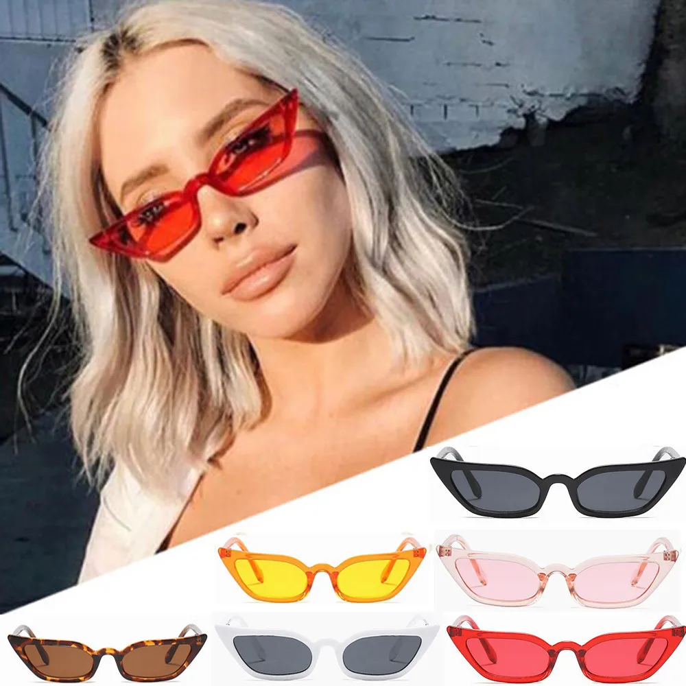 Selling Vintage Cateye Sunglasses Women Retro Small Cat Eye Sun Glasses Brand Designer Colorful Eyewear for Ladies Oculos De Sol