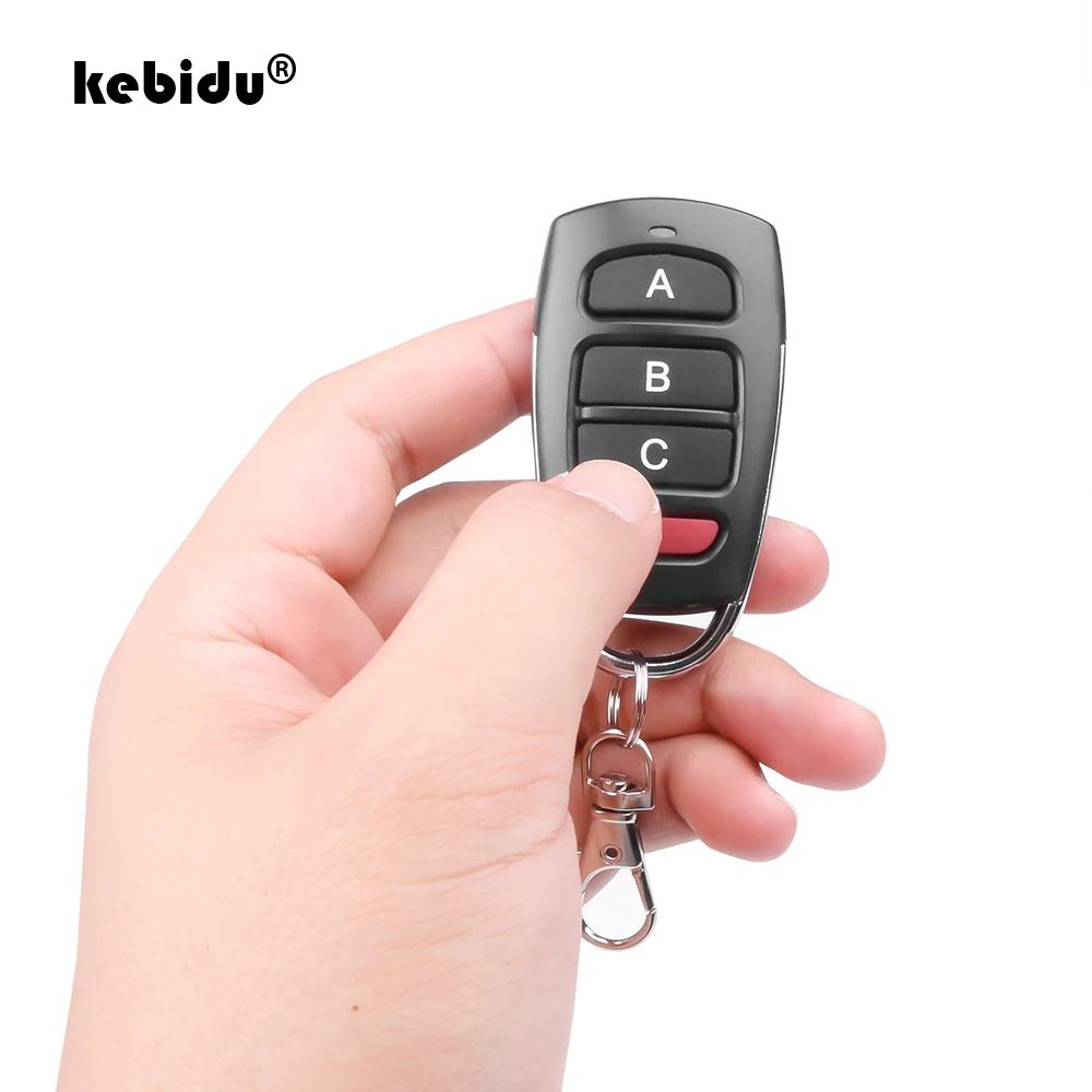 kebidu Wireless RF 433mhz Remote Control Copy Code Garage Door Gate Duplicator 433 Mhz Key Remote Opener