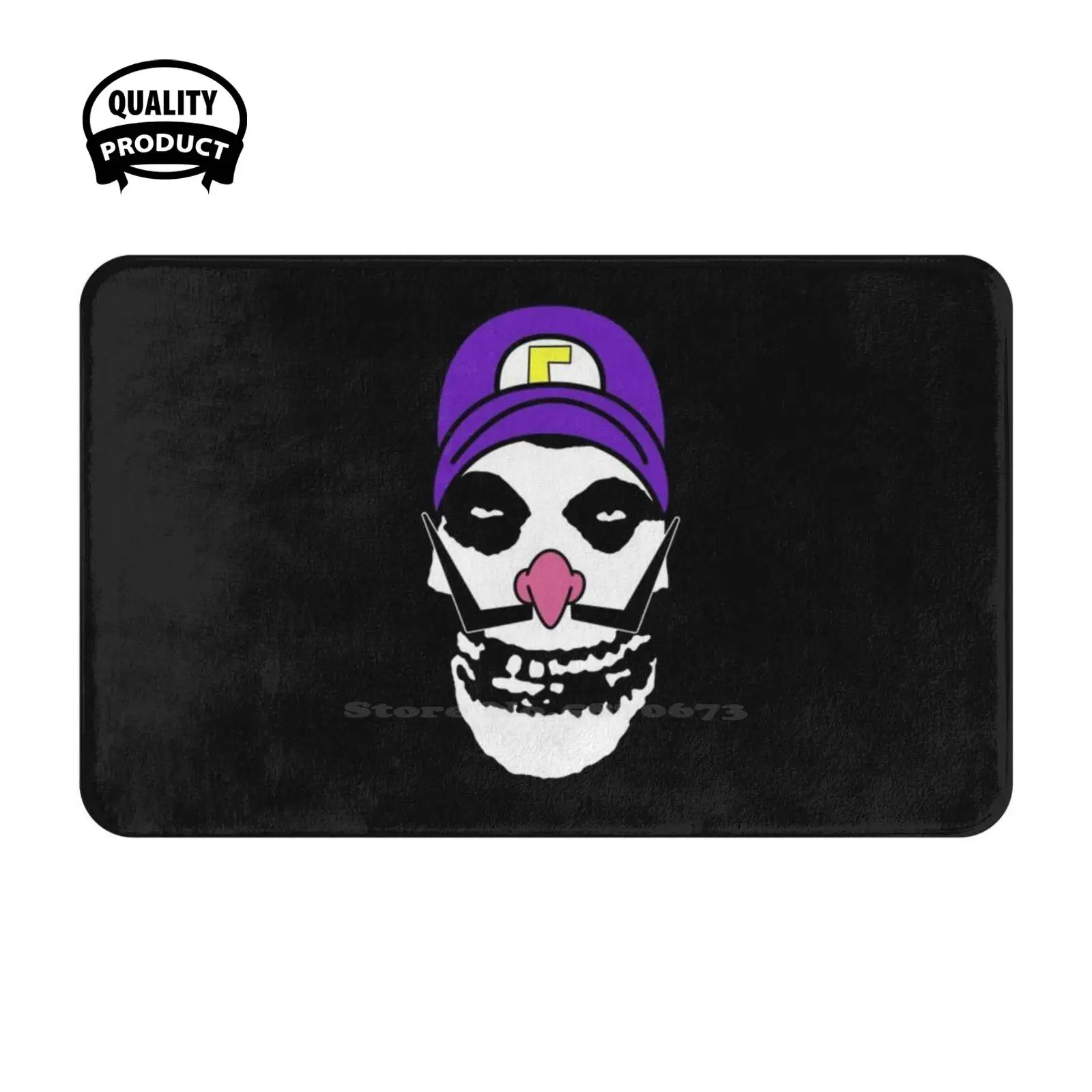 Waluigi Soft Cushion Home Carpet Door Mat Car Rug Cudatron Skull Wario Waluigi Baby Boy Childrens Controller Cute Daddy Father