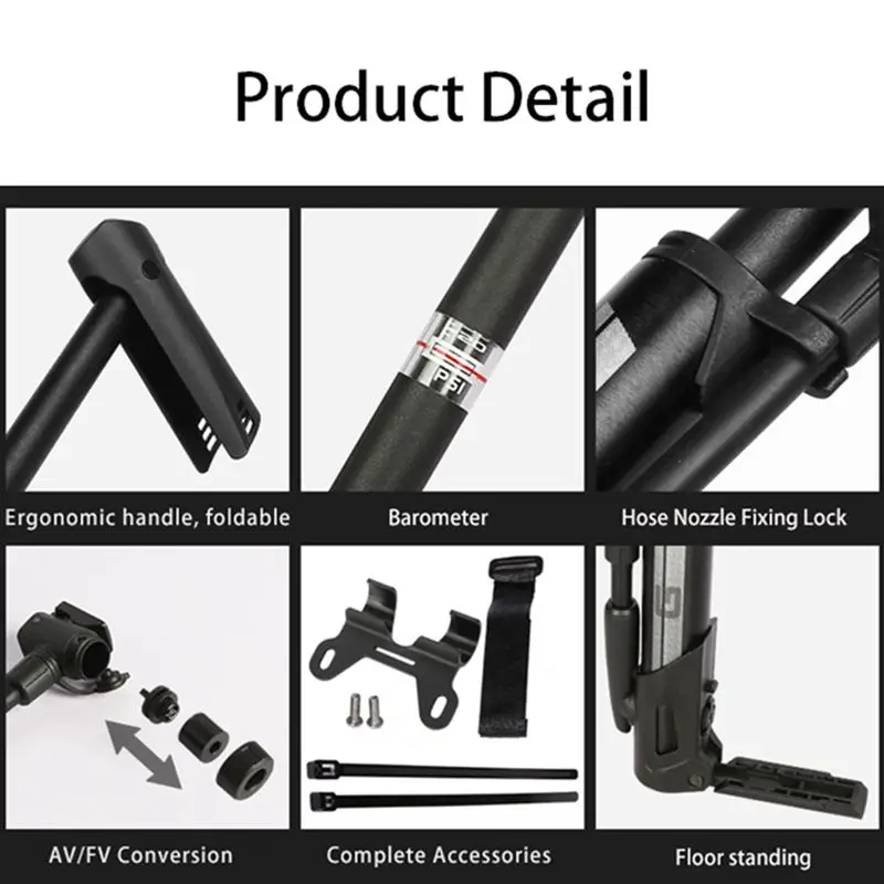 Giyo 140psi MTB Tyre Inflator Road Bike Cycling Hand Pump 120psi Schrader Presta Bicycle Tire Pump Mini Floor Standing Inflator