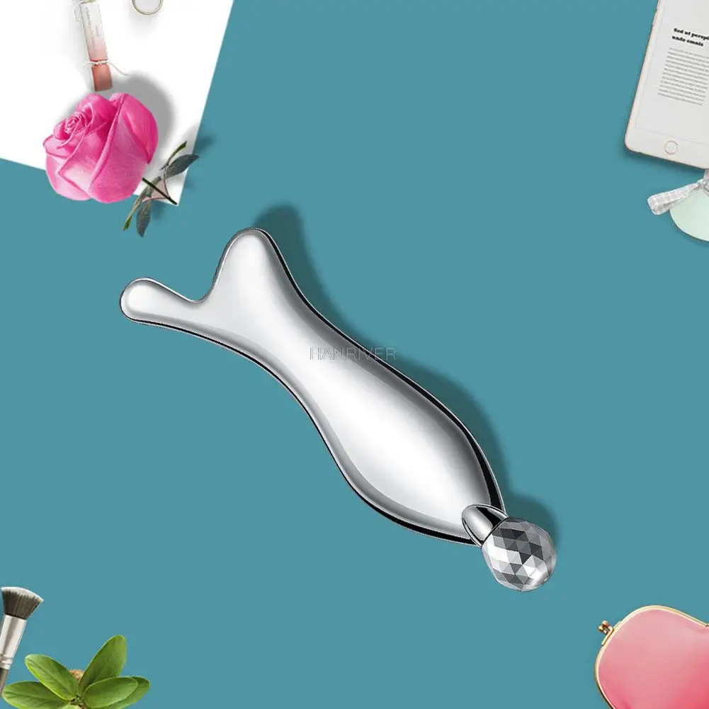 Face Lift Massage Reuse Guasha Board Face Lift Tool Titanium Alloy Face Massager Effective Fashion V Shape Reduce Fine Lines