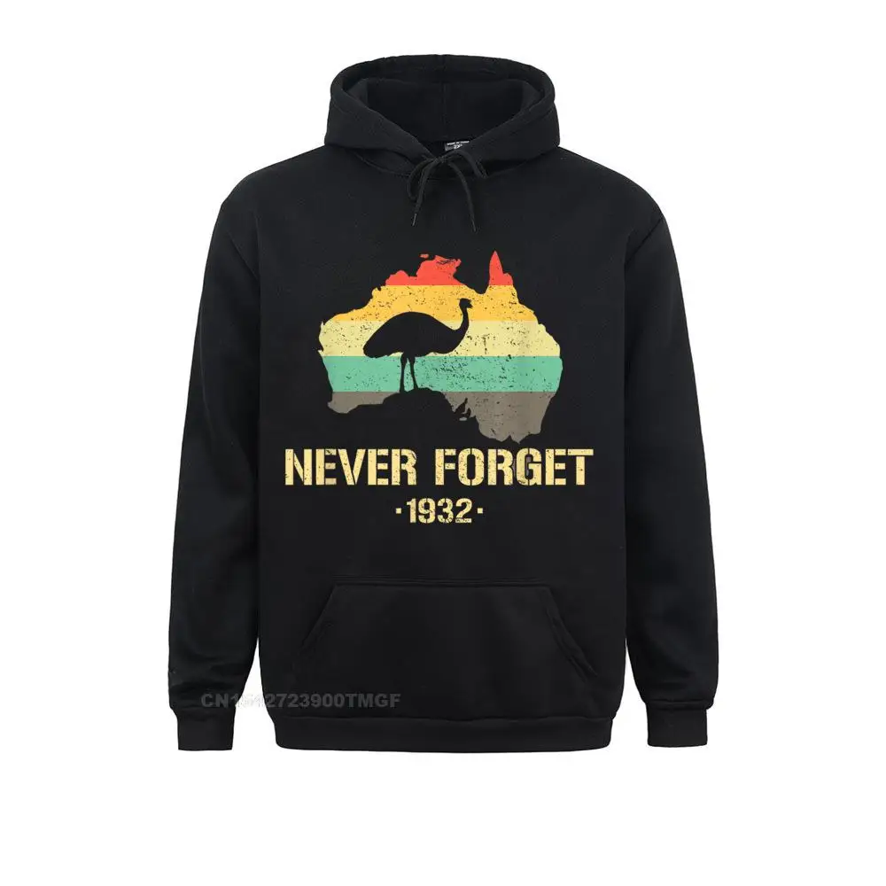 Emu War 1932 Funny Australia History Oversized Hoodie Long Sleeve Hoodies  Mens Sweatshirts Printed Hoods Slim Fit