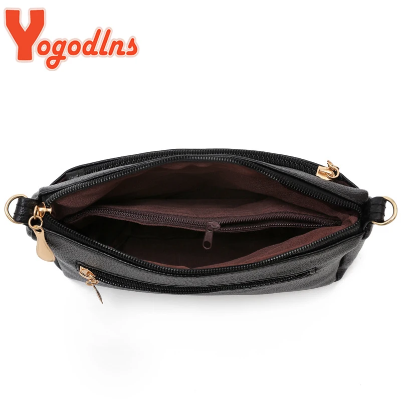 Yogodlns Elegant Crossbody Bag For Women PU Leather Shoulder Bag Metal Bowknot Messenger Bag Lady Shopping Handbag Mommy Wallet