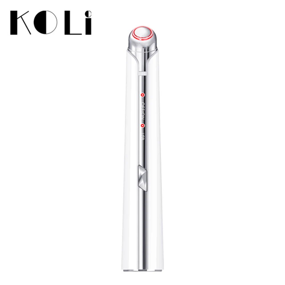 KOLI Electric Eye Massager Wand Rechargeable eye Pen Device Reduce Dark Circles Boost Circulation Sonic Vibration Magic Stick