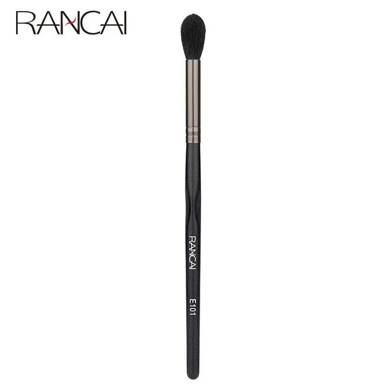 RANCAI 1pcs Flame Shape Eyeshadow Makeup Brush Contour Blending Eyes Natural Goat Hair Nose Brush Make Up Blender Cosmetic Tool