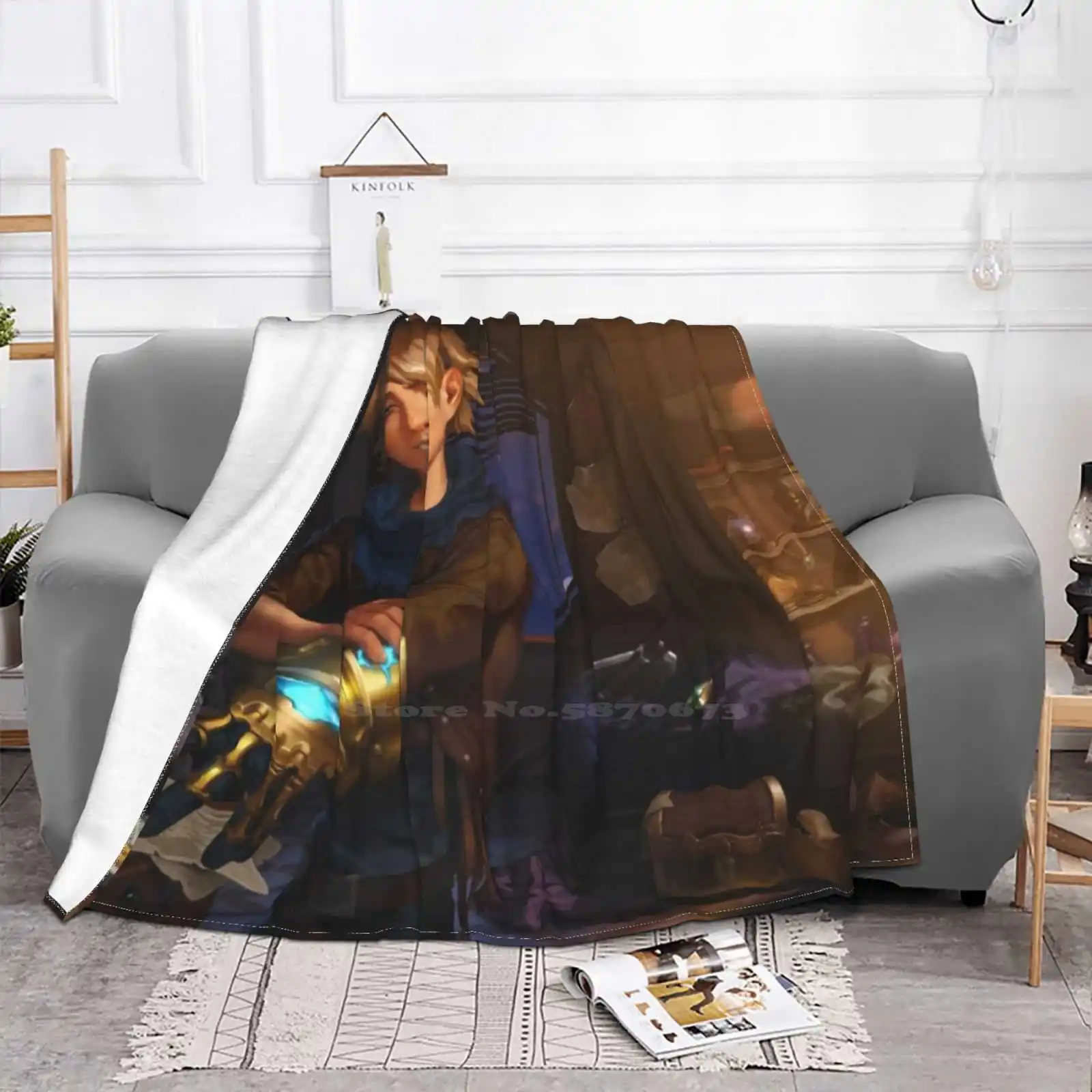 Ezreal New Arrival Fashion Leisure Flannel Blanket Legends Legends Of Runeterra Runeterra Ezreal Explorer Hextech