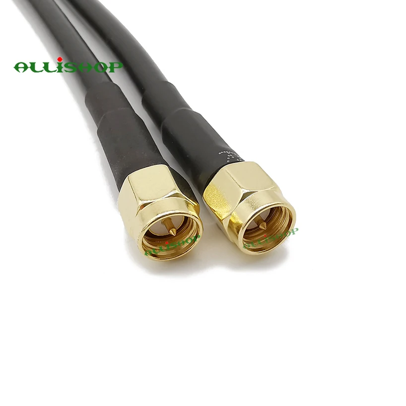 RG58 Coaxial Cable SMA Male Plug to SMA Male Plug WiFi Antenna Connectors 50 Ohm SMA Extension Cable 1-15Meters