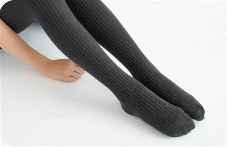 Kinder Strumpfhosen Für Mädchen Baumwolle Gestrickte kinder Mädchen Strumpfhosen Solide Weiche Baby Leggings Weiß Schwarz Engen Frühling Herbst 1-9 jahre – Detail 14