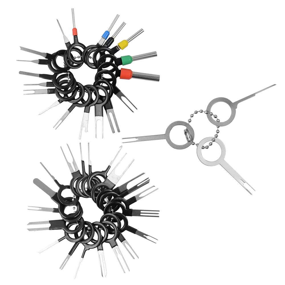 41 قطعة/38 قطعة سيارة محطة إزالة عدة السيارات دبوس سلك موصل النازع السيارات قابس كهربائي تجعيد Puller أداة إصلاح السيارات #5