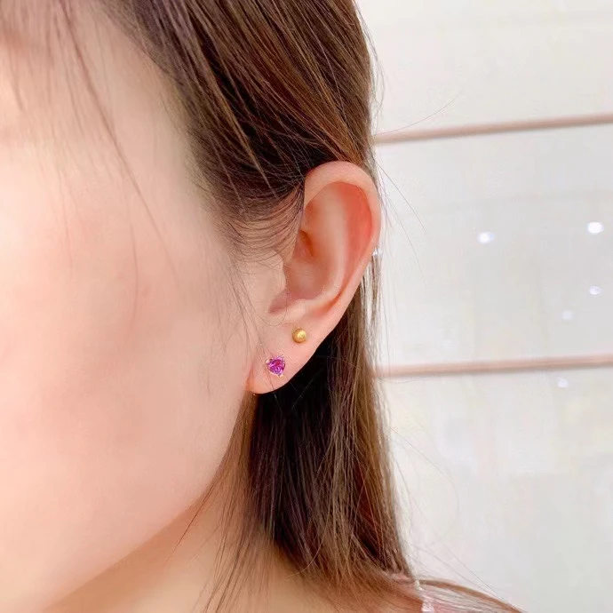 CoLife Jewelry Silver Crystal Stud Earrings for Daily Wear 100% Natural Amethyst Peridot Citrine Earrings Gift for Woman view 4