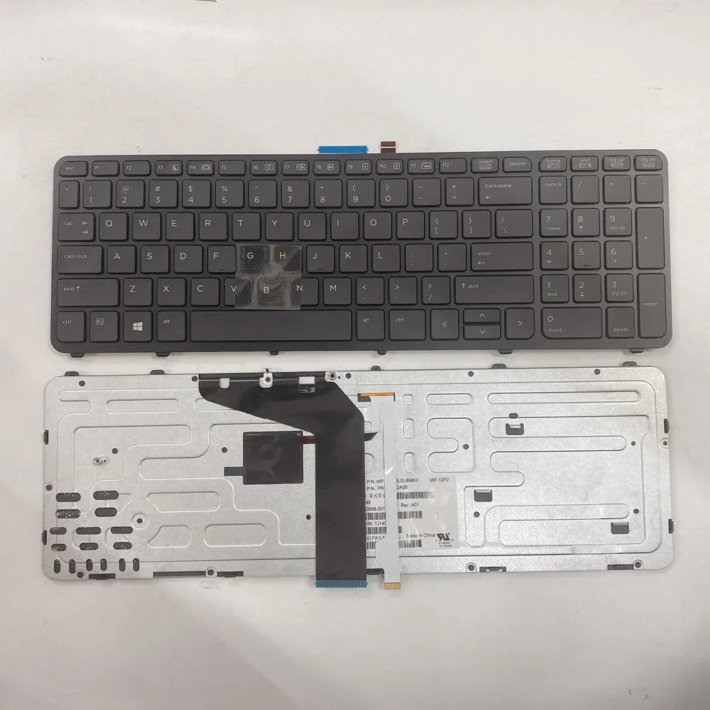 

NEW US laptop keyboard FOR HP For Zbook 15 17 G1 G2 PK130TK1A00 SK7123BL with backlight/Pointer 733688-001