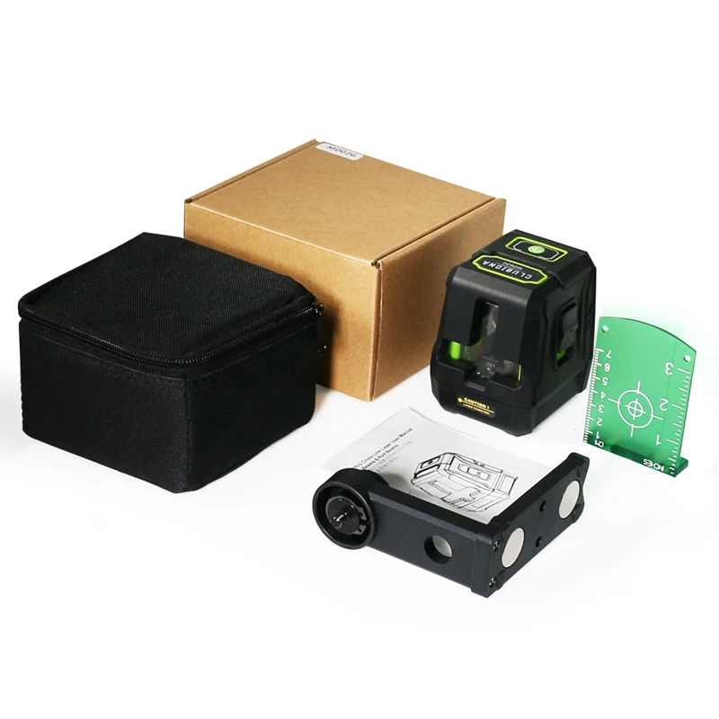 CE Certificated Mùa Thu Bảo Vệ Lòng Bàn Tay Đeo Chéo Đường Laser Tự Cân Bằng Độ Cao Thu OK Cấp Laser Xoay 360 Có Từ Tính Chân Đế