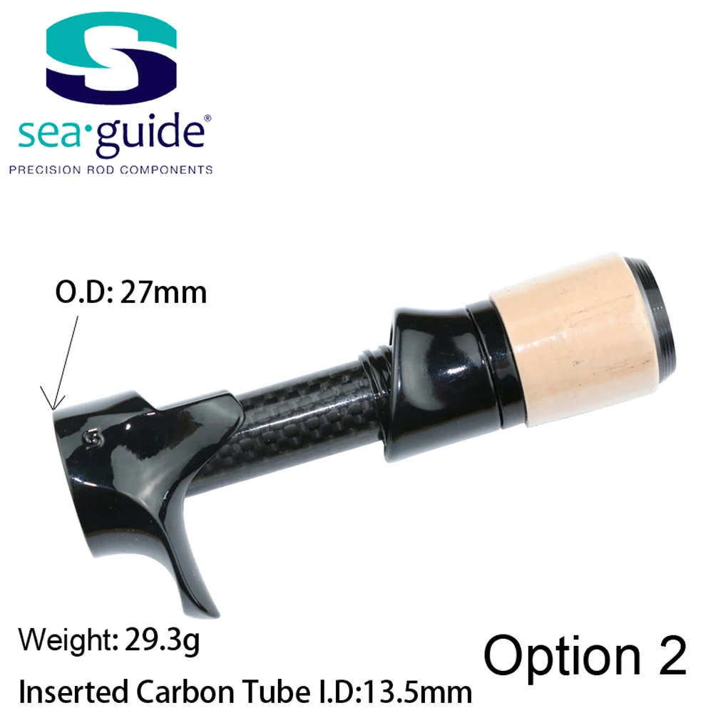 SeaGuide 1Set Size 16 2A Cork EVA Aluminium Trim Hood Spinning Casting Reel Seat Set DIY Rod Building Component Repair Accessory