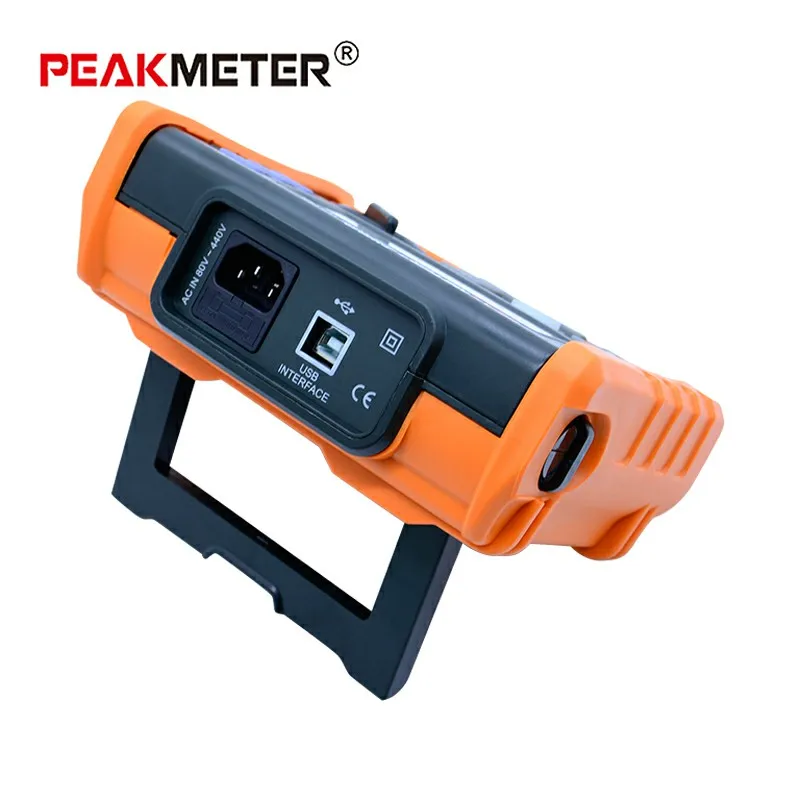 Imagem -03 - Peakmeter-medidor de Resistência Digital Rcd Loop Tester Multímetro Interface Usb Corrente de Saída Time Tester Pm5910