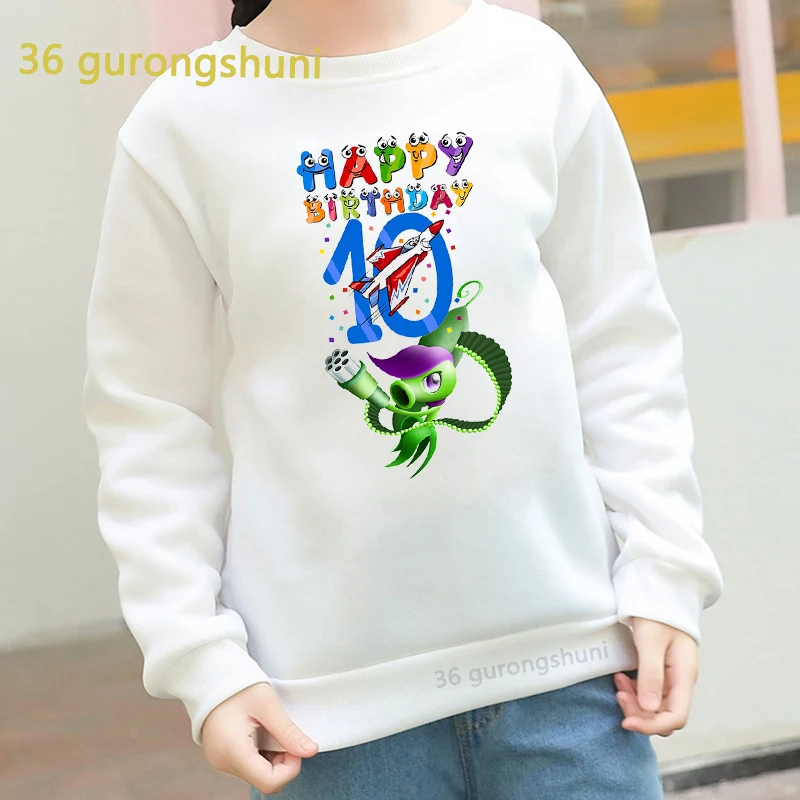kids clothes boys Happy Birthday number 6 8 9 10 years Turtleneck sweater children clothes Sweatshirt graphic anime Long Sleeve