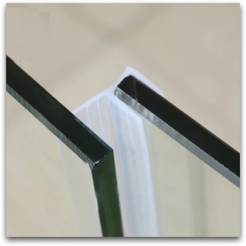 Excluder Weatherstrip Draft Stopper Sealing Strip 8mm Glass Frameless Screen Shower Room Door Window Balcony Seals 1m F