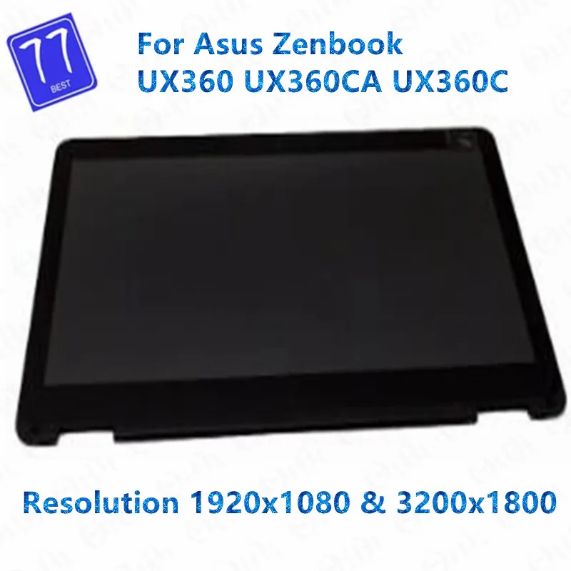 

Original 13.3'' LCD Screen For Asus Zenbook UX360C UX360CA Touch Digitizer Assembly FHD 1920*1080 OR 3200X1800 LCD with frame