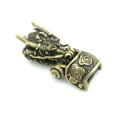 EDC-Herramienta de bricolaje para exteriores, accesorios para pulsera, Paracord, hebilla multifunción, cabeza de dragón de latón, envío directo