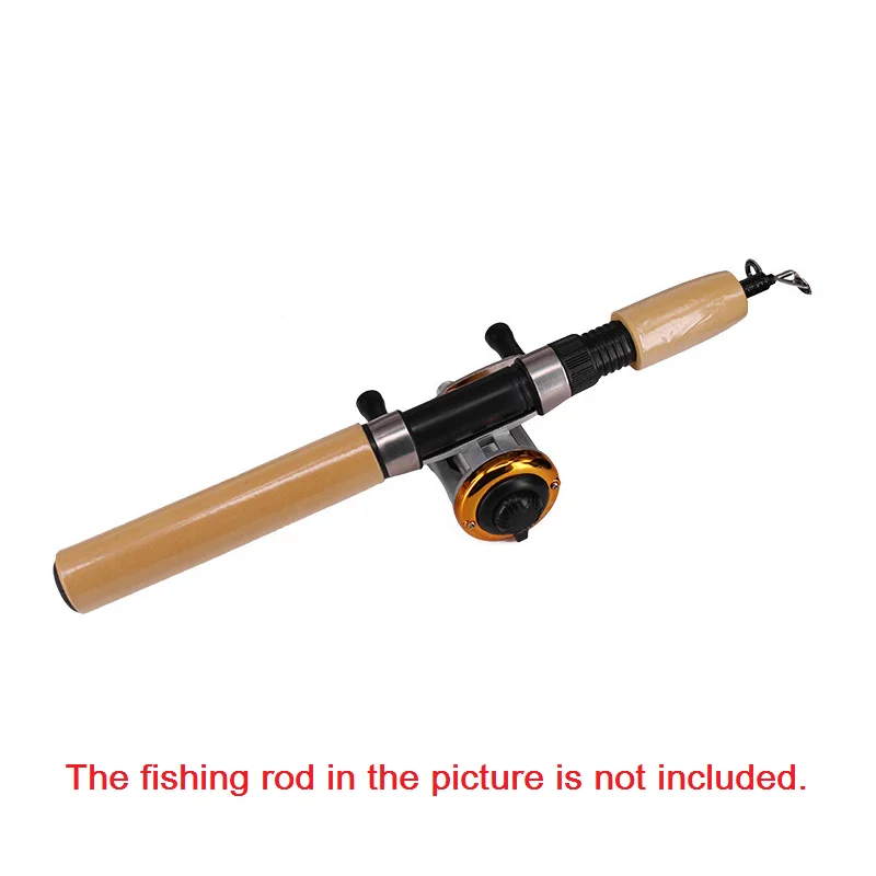 Mini Portable Winter Ice Fishing Reel 1BB Dual Rocker Arm Baitcast Coil Roller Winter Bait Casting Fishing Reel with Lines 90M