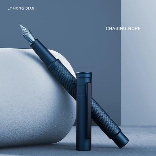 Imagen 2 del producto Pluma estilográfica LT Hongdian 1851 Starry Hope, caligrafía de punta doblada azul, grado comercial