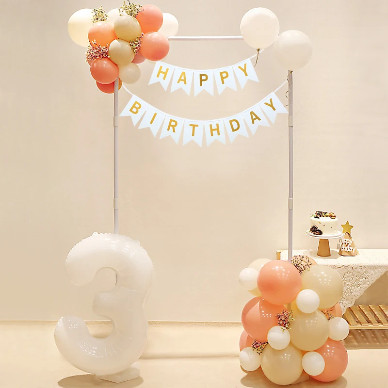 54Pcs Large White Number Balloons Garland Arch Kit INS Hot Boys Girls Happy Birthday Party Decoration Anniversaire Baby Shower