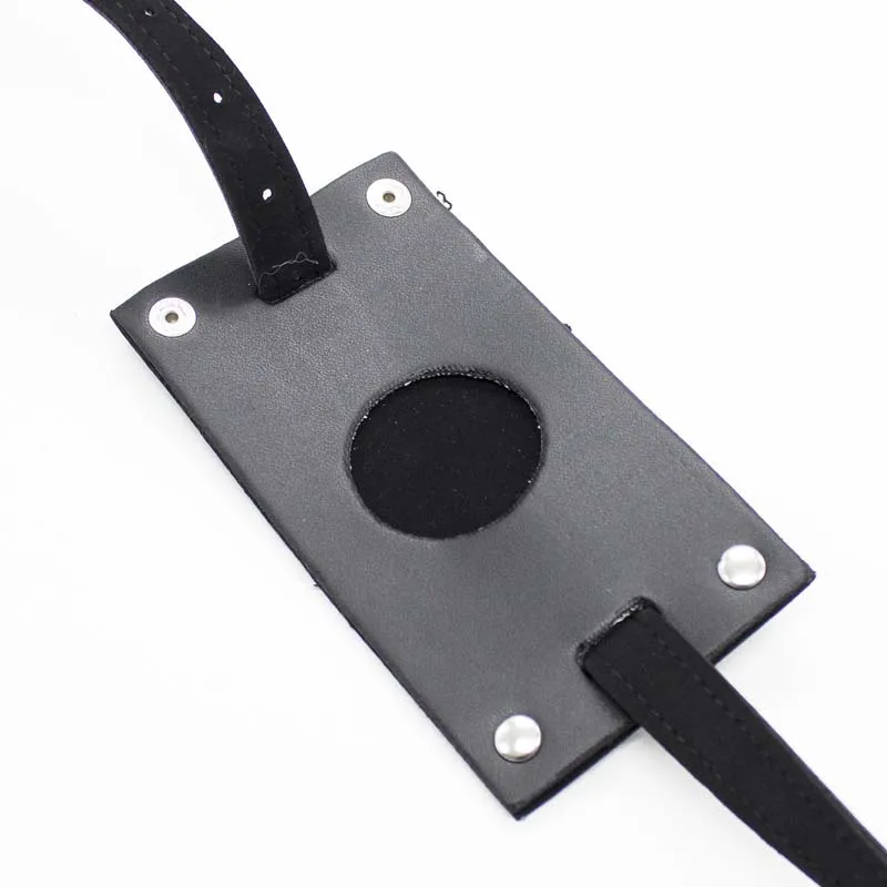 Male Faux Leather Strap Butt Plug Panel G-String with Penis Ring and Adjustable Buckle Erotic Underwear for Male