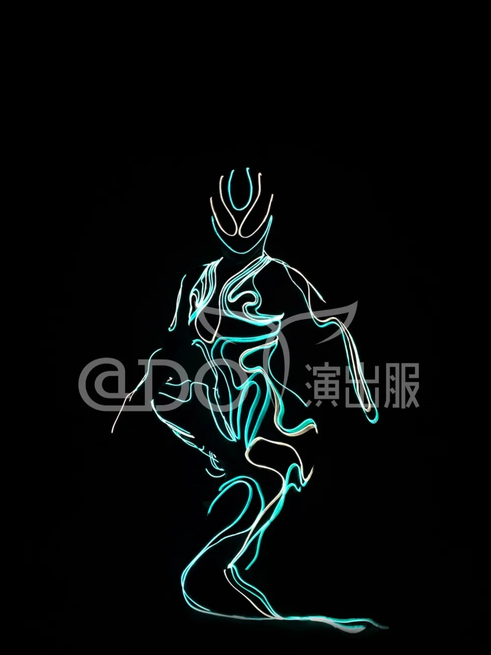 Bar nightclub technology gogo dance costumes luminous laser light costume led light up jumpsuit